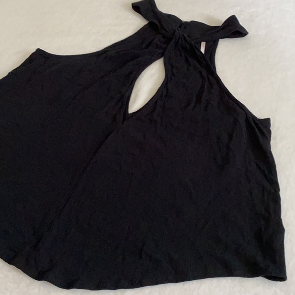 Free People | Twist & Shout Keyhole Buckle Halter Tank Top Black OB524991 (XS) - Picture 5 of 16